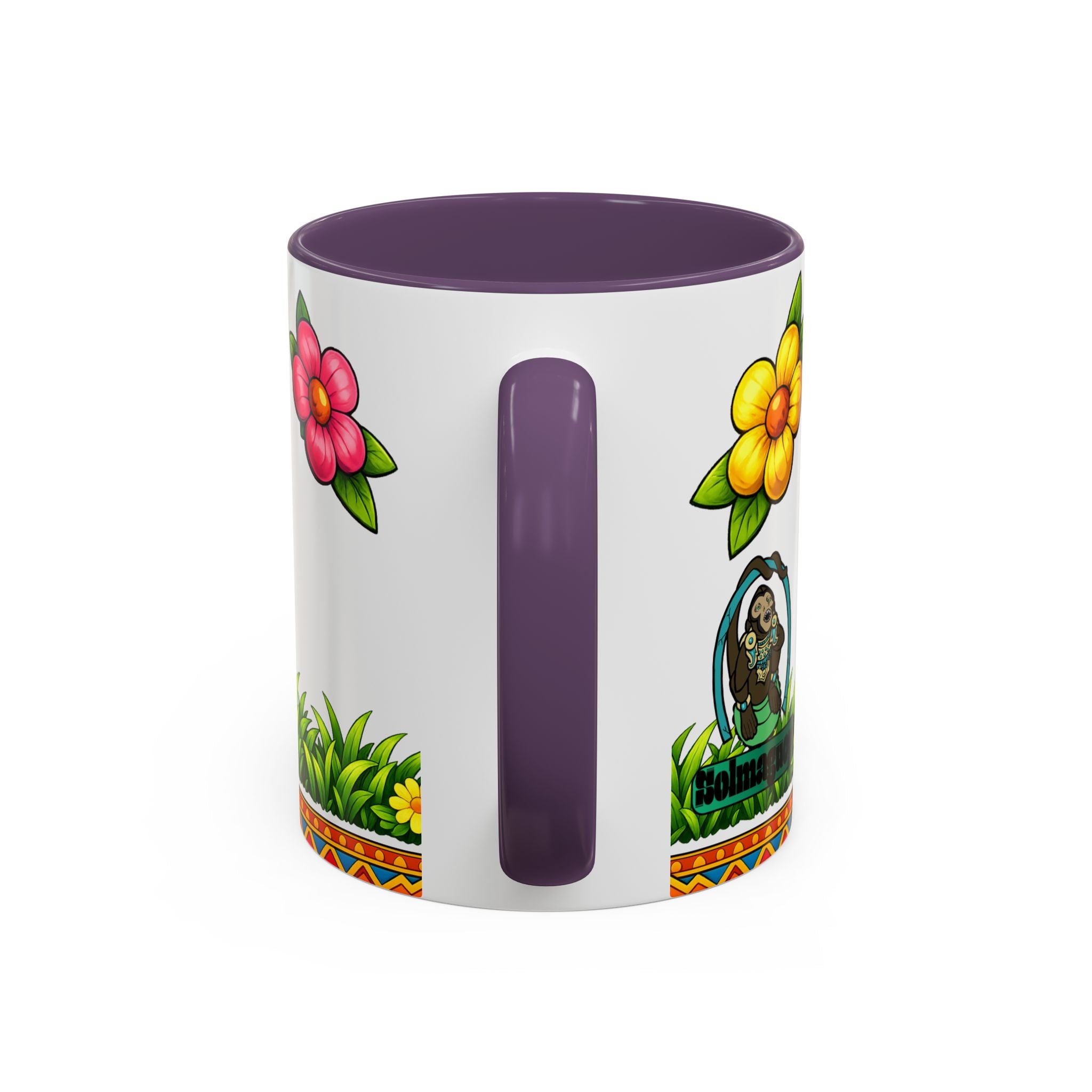 Cute Easter Bunny with Colorful Eggs Mug Accent Coffee Mug