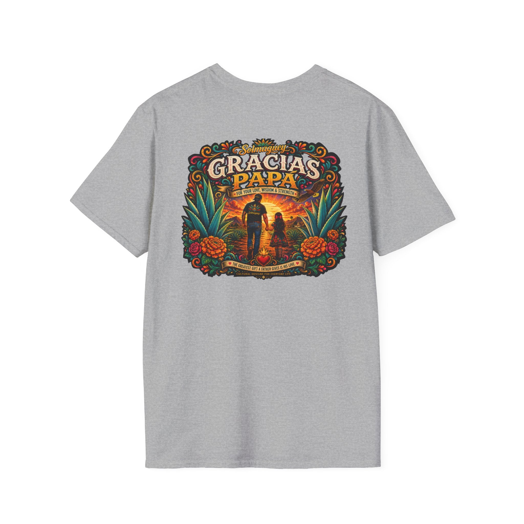 Gracias Papá Shirt, Mexican Dad Gift, Father Daughter Shirt, Latino Father Gift, Hispanic Family Tee, Father's Day Gift for Papa, Mexican Folk Art Shirt
