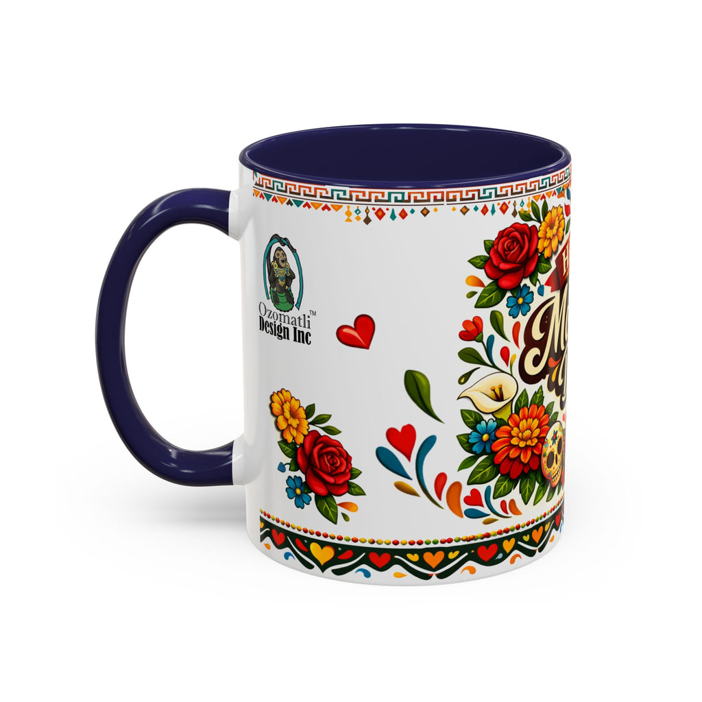 Happy Mother's Day Accent Mug-Colorful Floral Day of the Dead Design (11/15oz)