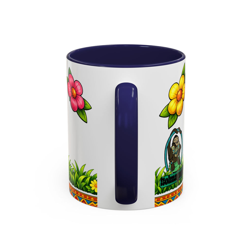 Cute Easter Bunny with Colorful Eggs Mug Accent Coffee Mug