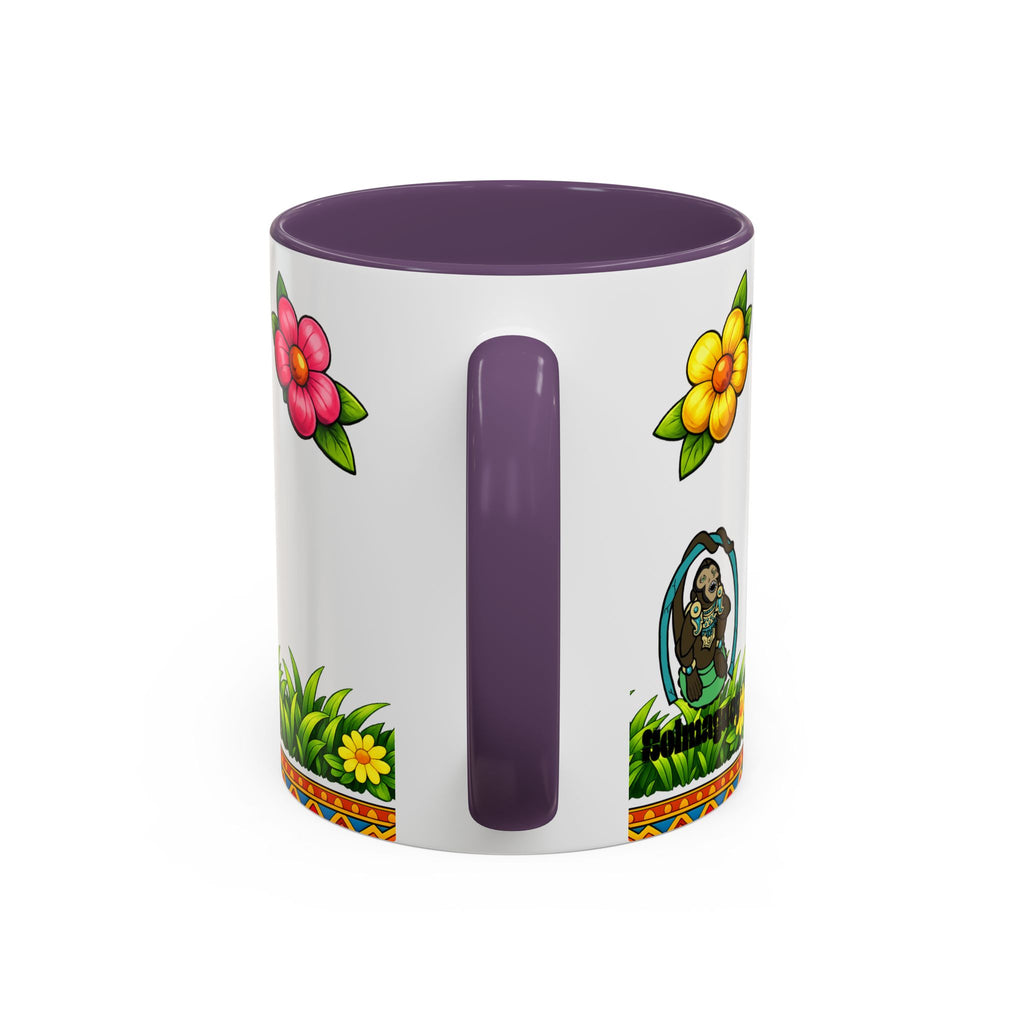 Cute Easter Bunny with Colorful Eggs Mug Accent Coffee Mug EU