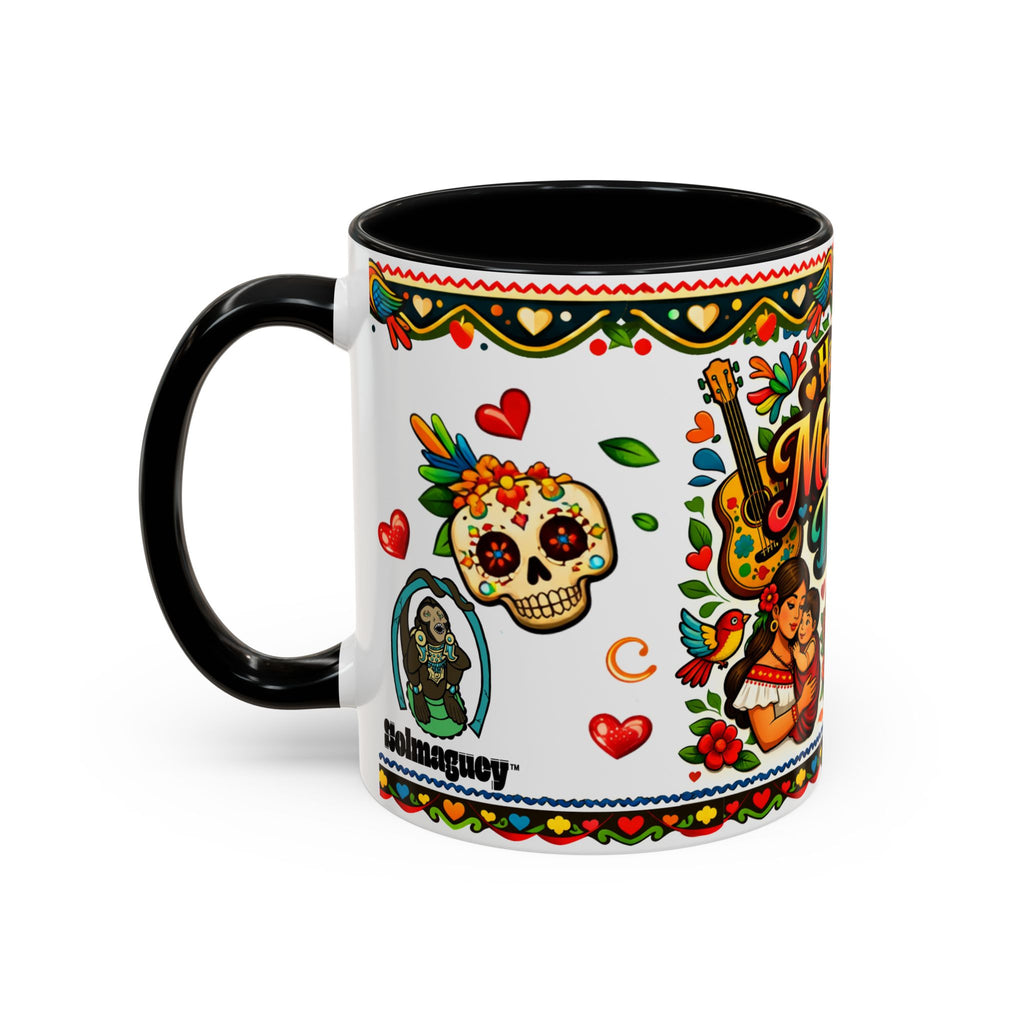 Happy Mother's Day Accent Coffee Mug – Colorful Mexican Folk Art Design