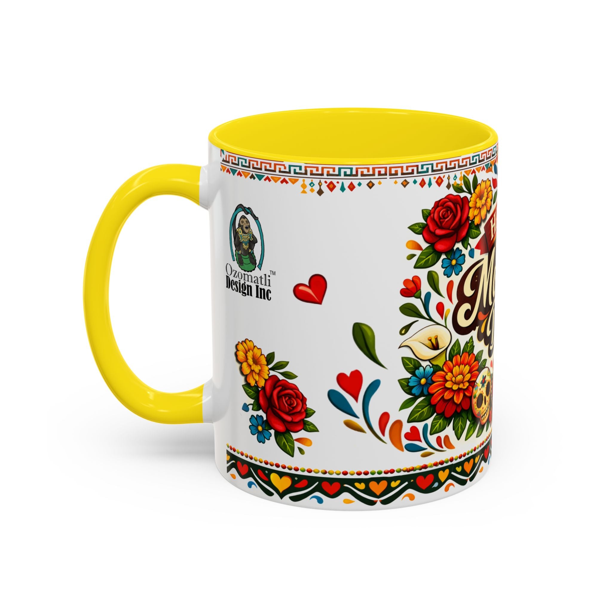 Happy Mother's Day Accent Mug-Colorful Floral Day of the Dead Design (11/15oz)