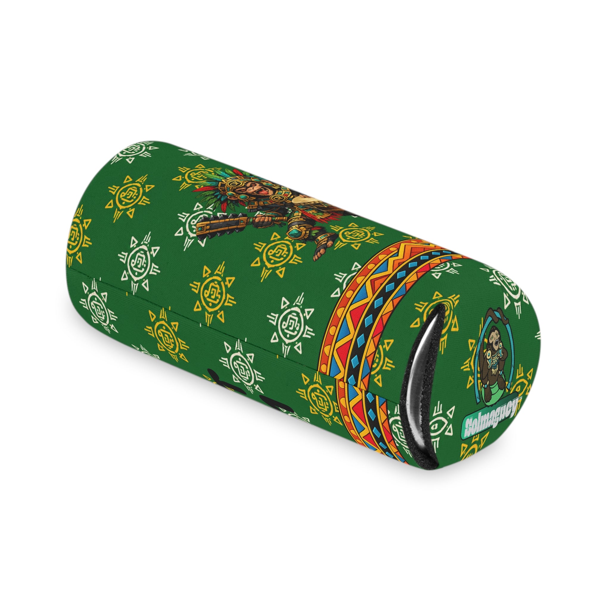 Aztec Monkey Warrior Can Cooler — “Sweet Cold 1” Insulated Beverage Holder