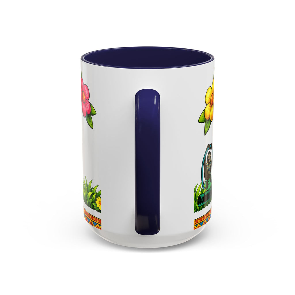 Cute Easter Bunny with Colorful Eggs Mug Accent Coffee Mug