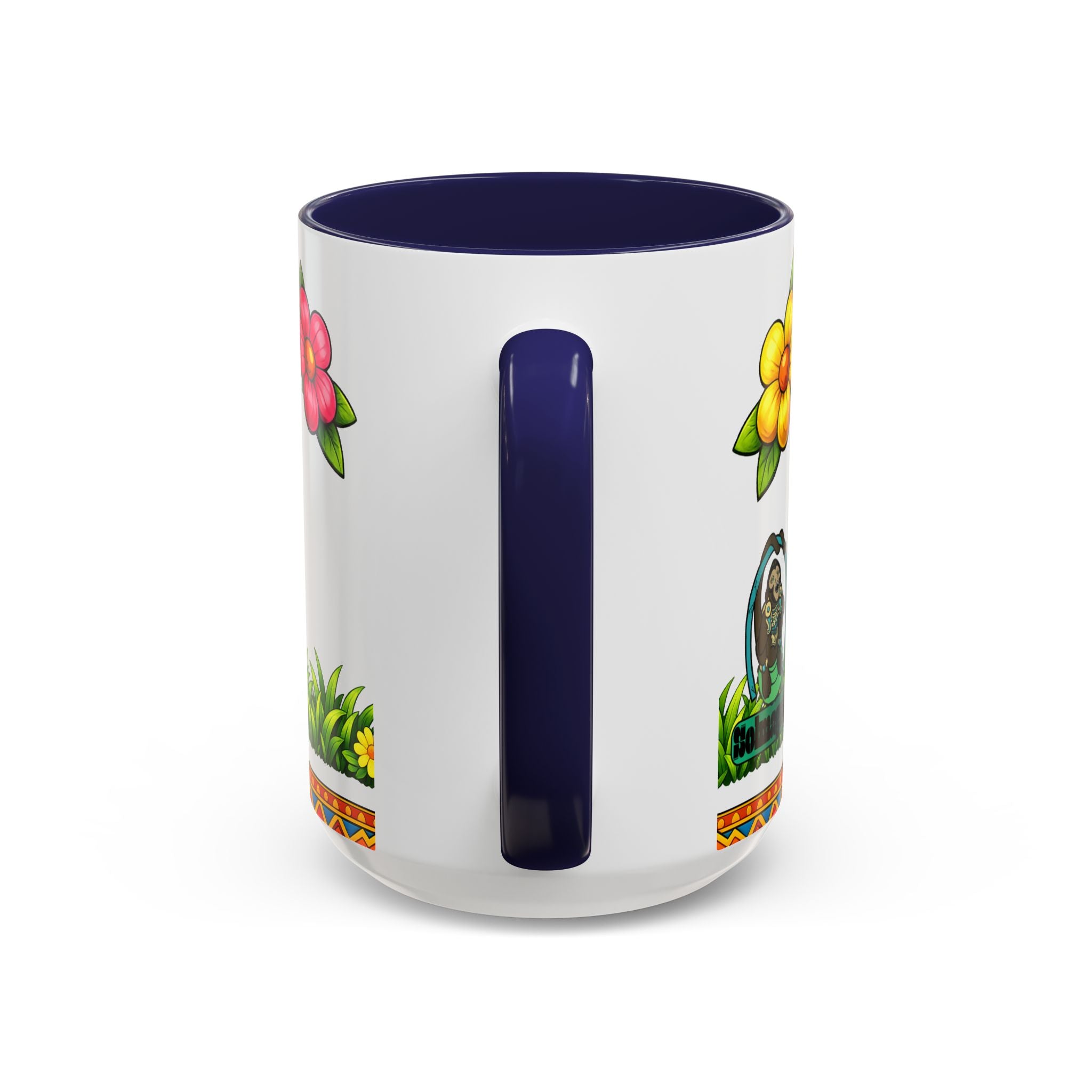 Cute Easter Bunny with Colorful Eggs Mug Accent Coffee Mug