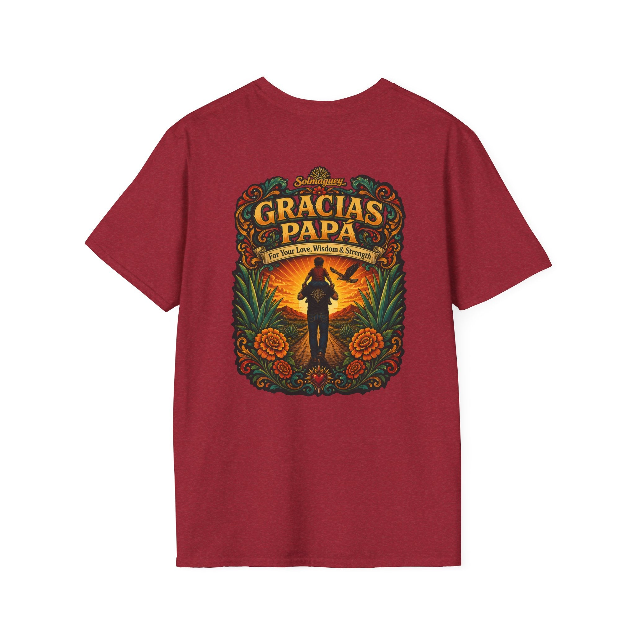 Gracias Papá Shirt, Mexican Dad Gift, Father Son Shirt, Father's Day Gift for Papa, Latino Dad Tee, Hispanic Family Shirt, Folk Art Father Gift