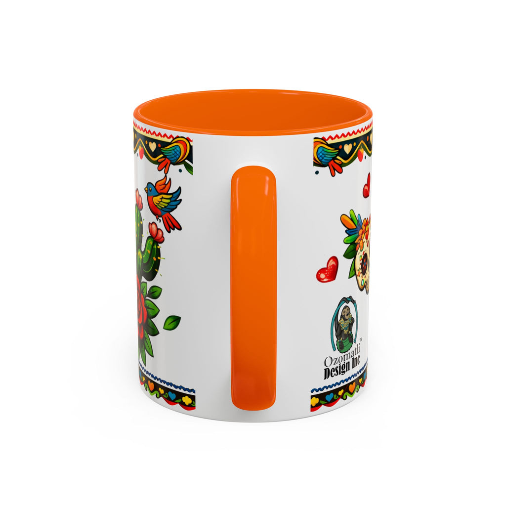 Happy Mother's Day Accent Coffee Mug – Colorful Mexican Folk Art Design