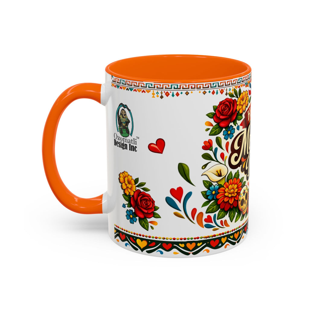 Happy Mother's Day Accent Mug-Colorful Floral Day of the Dead Design (11/15oz)