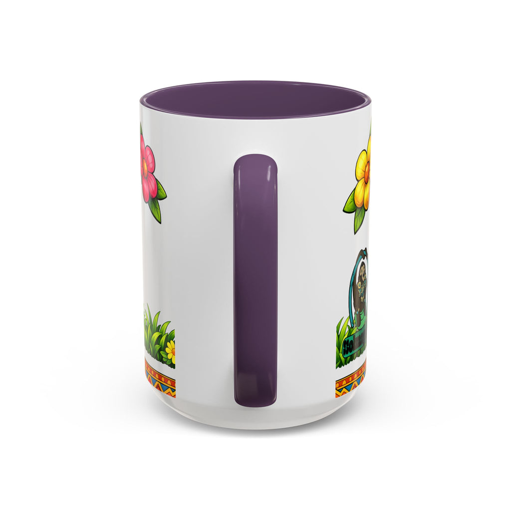 Cute Easter Bunny with Colorful Eggs Mug Accent Coffee Mug